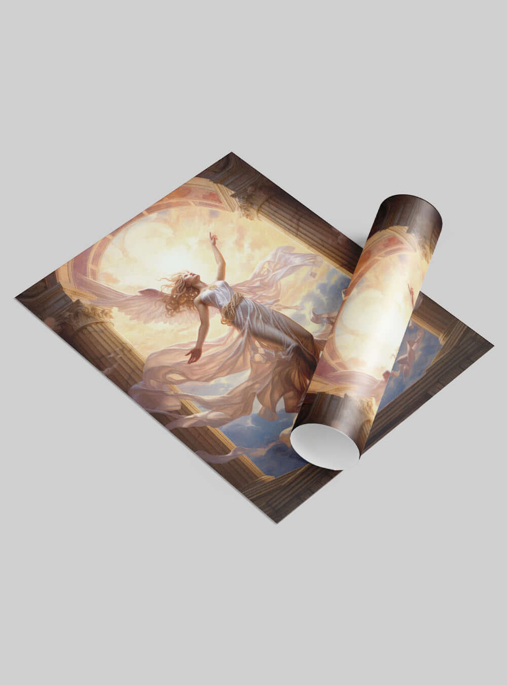 2 Corinthians 3:17 - Angelic Ascension - Bible Art Poster Print