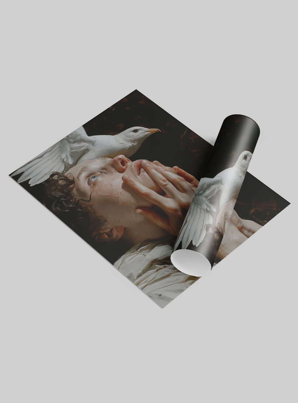 Compassionate Saint Neoclassical Serenity Poster Print: Christian Wall Decor