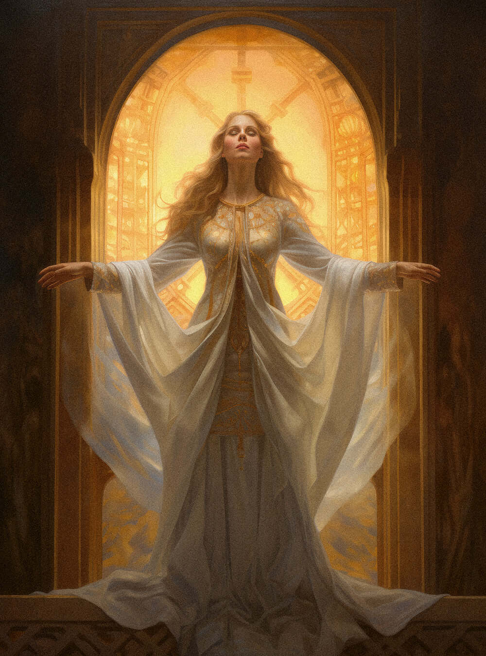 Angelic Radiance John 9:5 Sacred Art Poster Print – Holysteller, image size:1000x1350