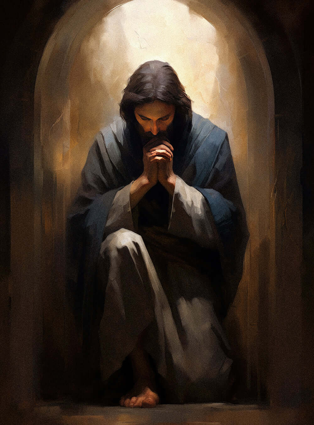 Contemplative Archway Art Nehemiah 1:5 Bible Verse Poster Print –  Holysteller, image size:1000x1350