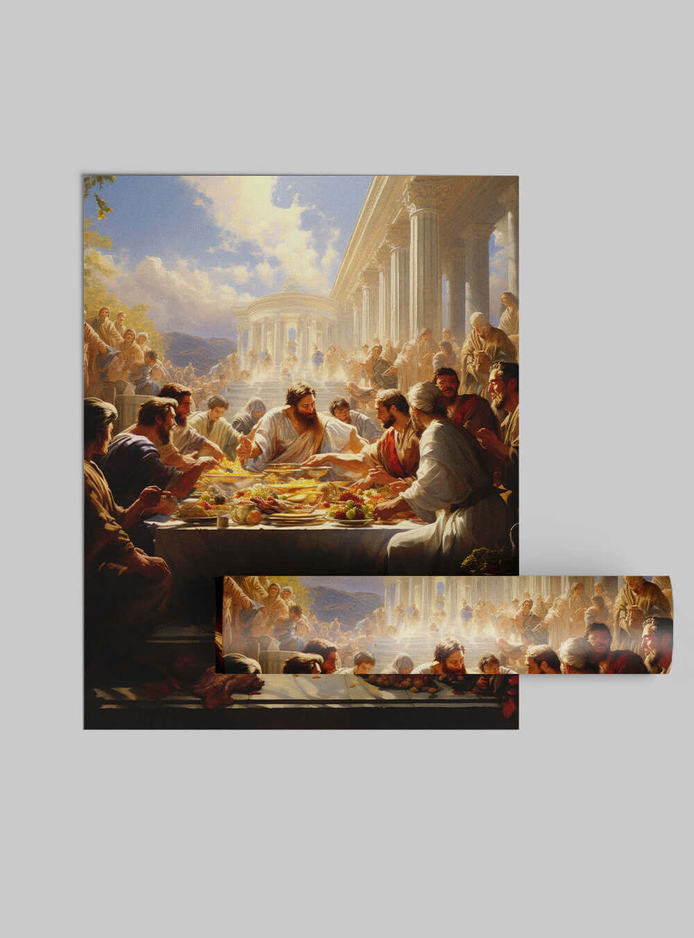 1 Corinthians 10:31 Banquet Scene - Christian Home Decor Poster Print