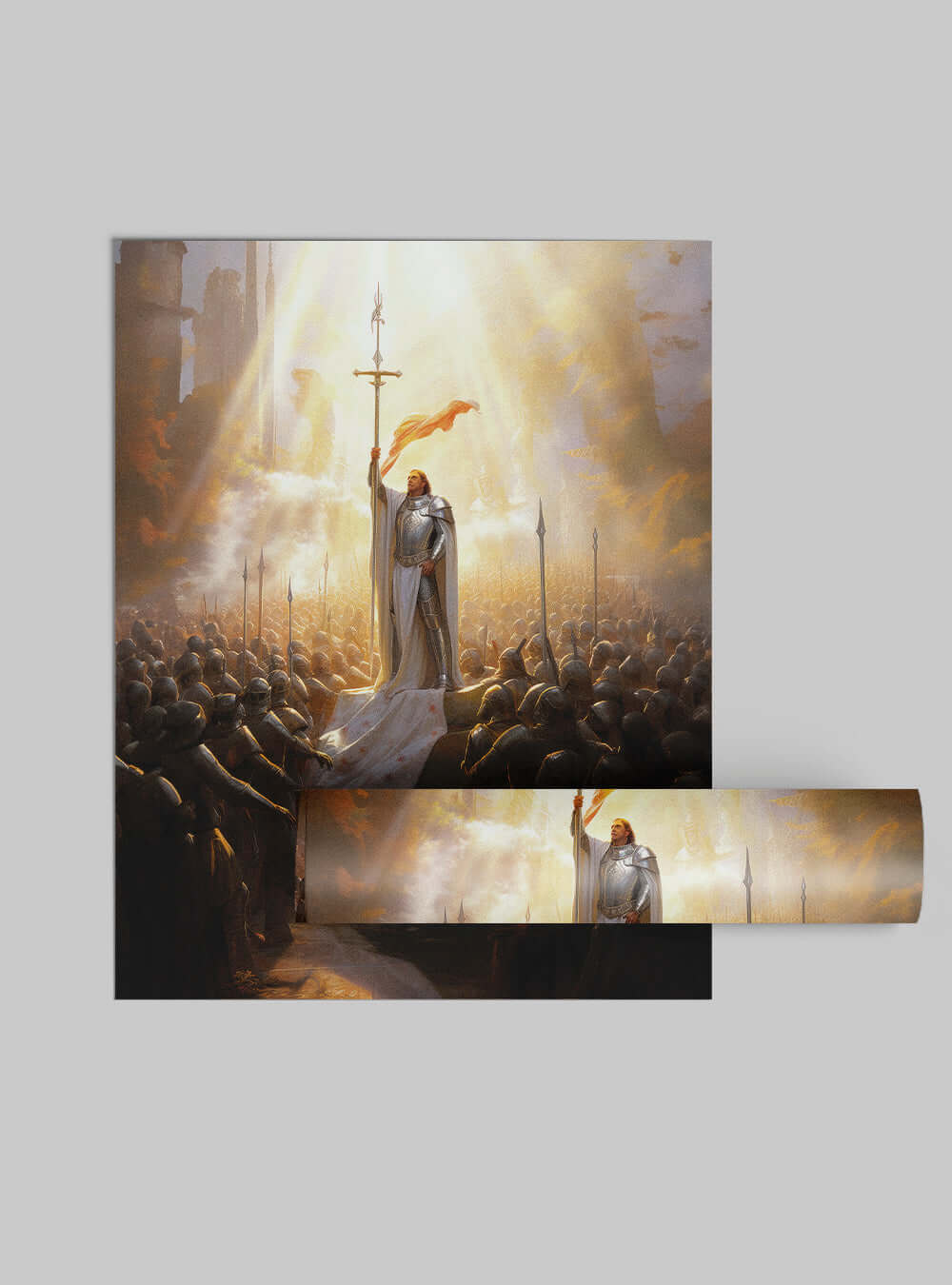 1 Corinthians 16:13 | Radiant Leader Scene | Christian Artwork Poster Print