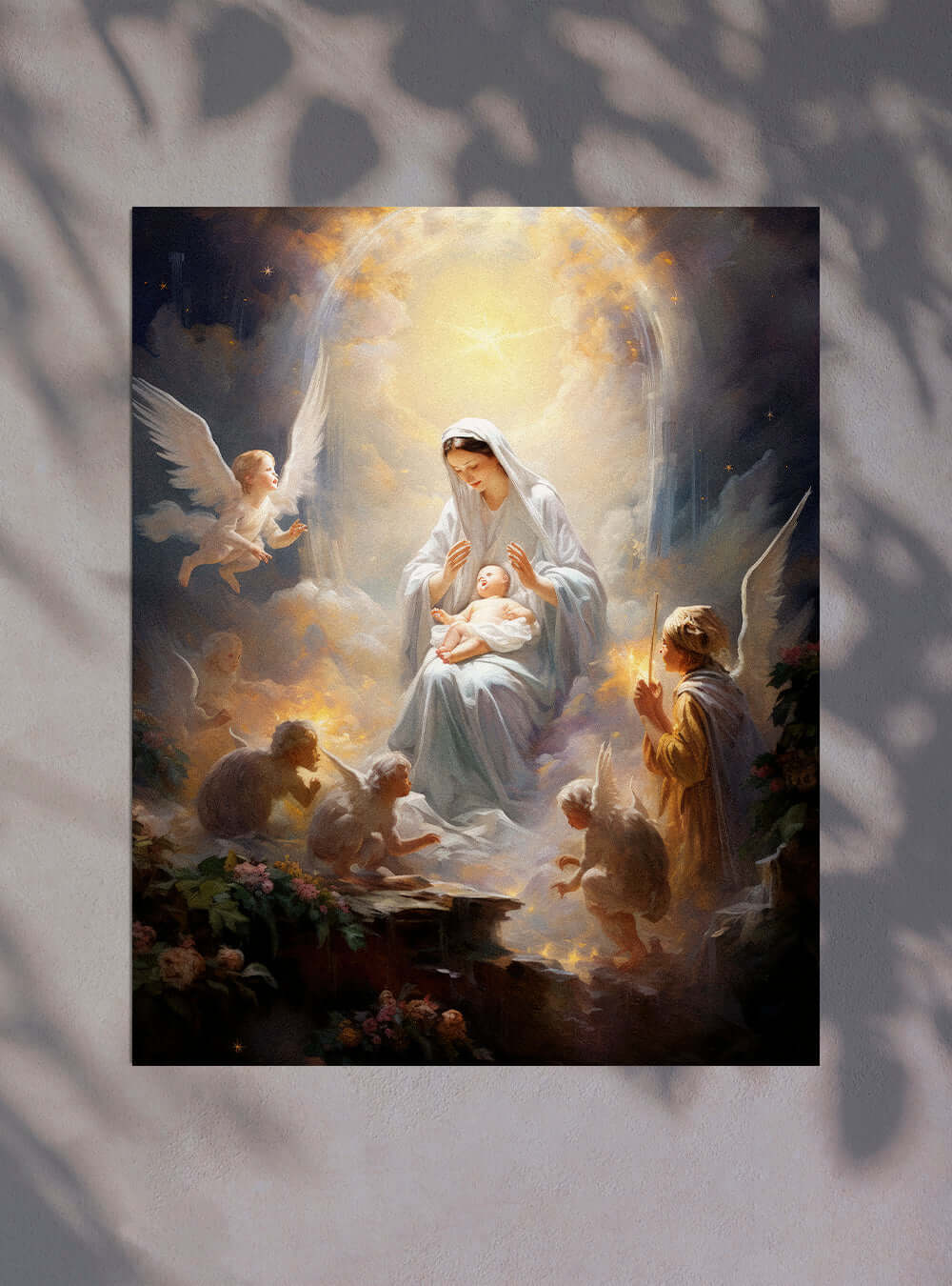 1 John 3:1 Serene Mother & Child Bible Verse Art Poster Print