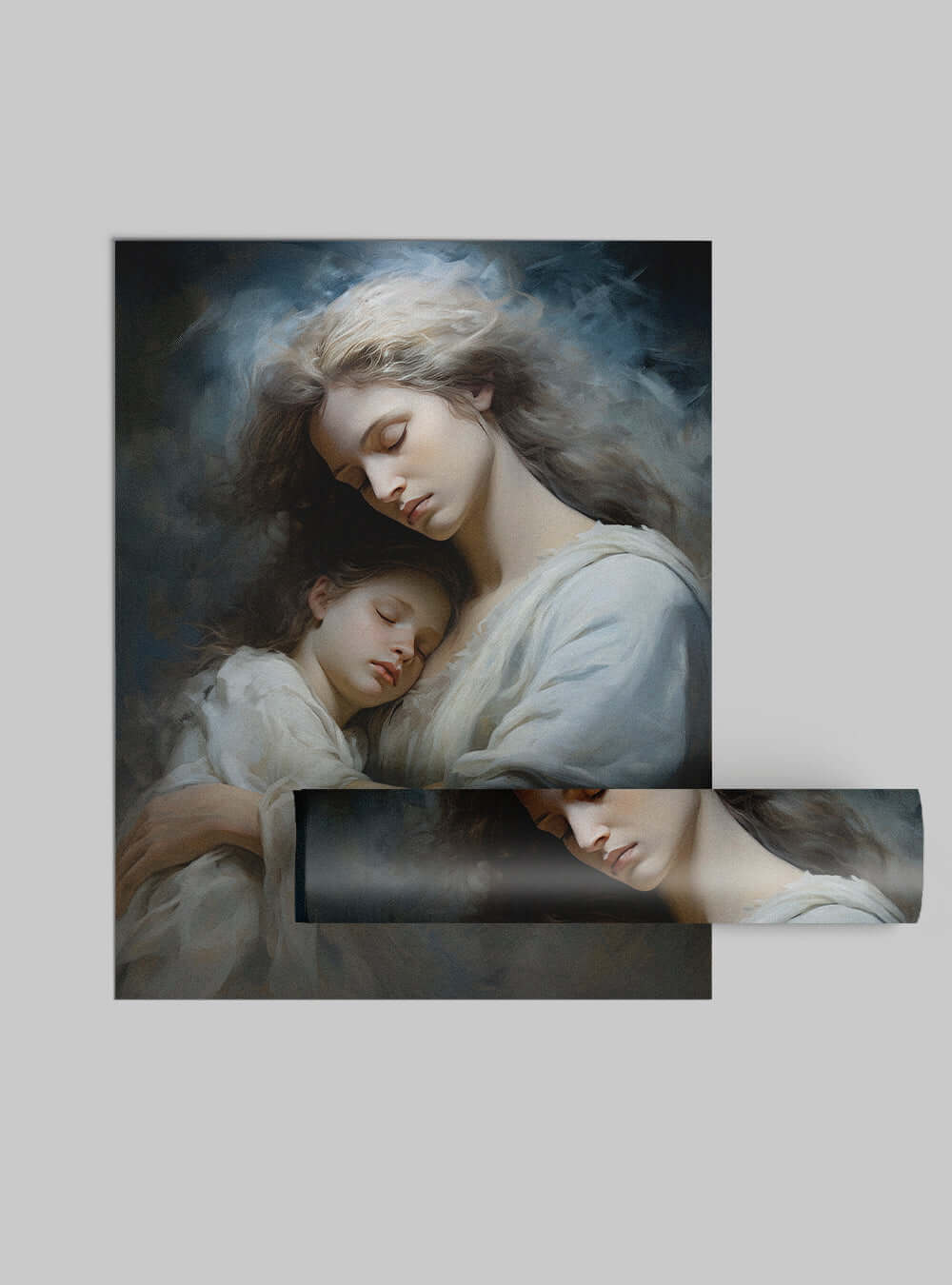 1 John 4:12 Embrace - Christian Painting Poster Print