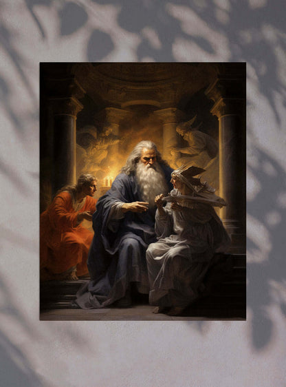 1 John 4:17 Angelic Figures Christian Home Decor Poster Print