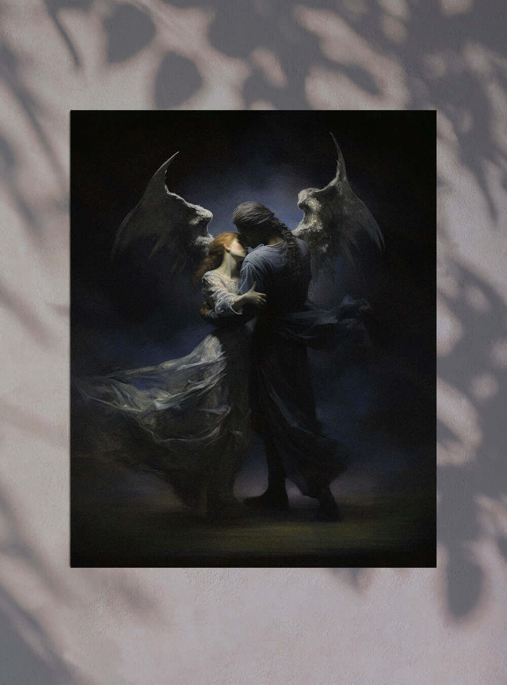 1 John 4:19 Angelic Embrace Bible Wall Art Poster Print