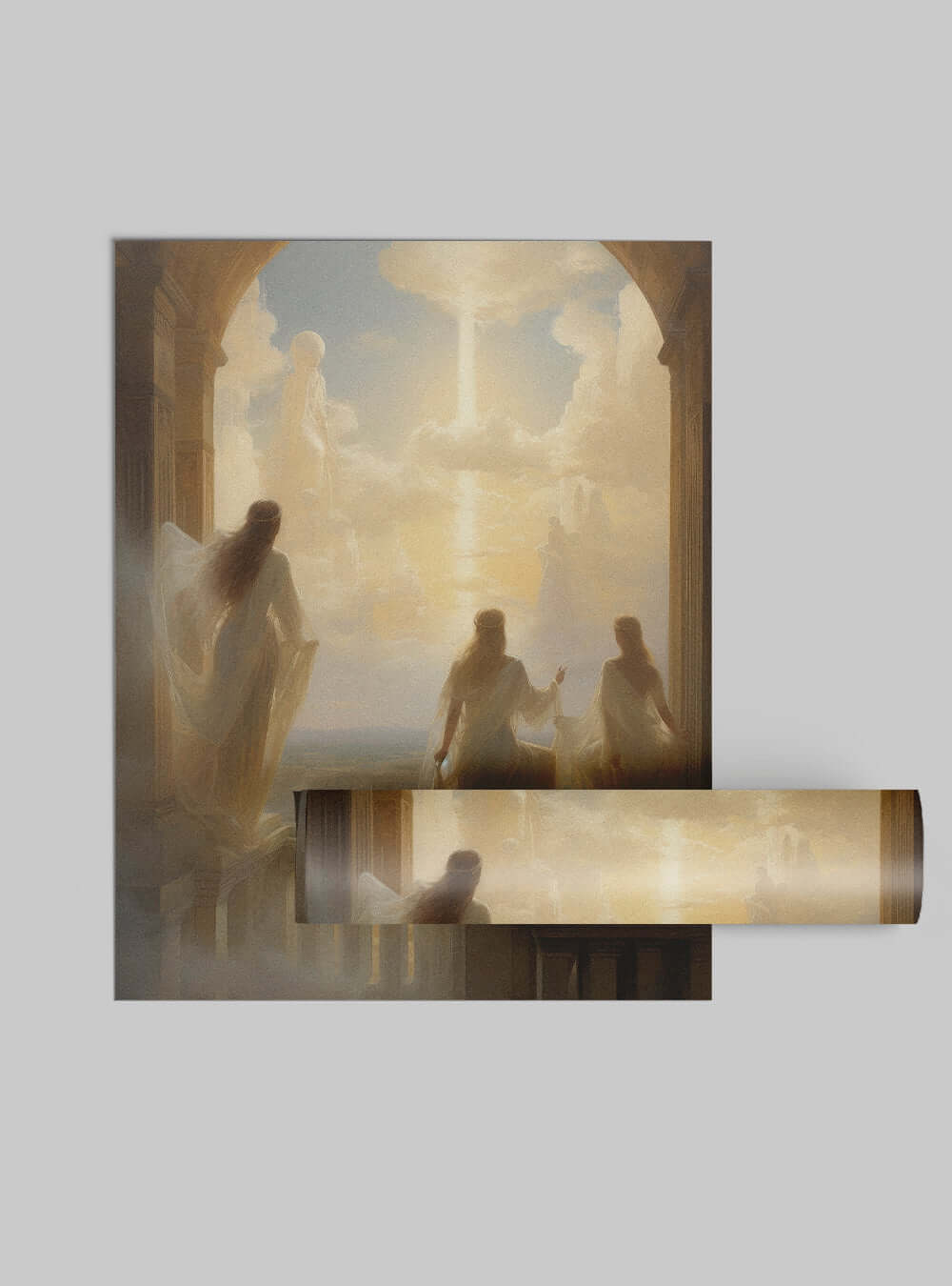 1 Thessalonians 4:14 Angelic Vista Christian Wall Art Poster Print