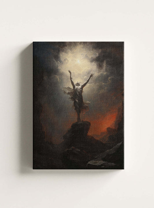 1 Corinthians 10:13 Angelic Light Embrace Christian Canvas Print