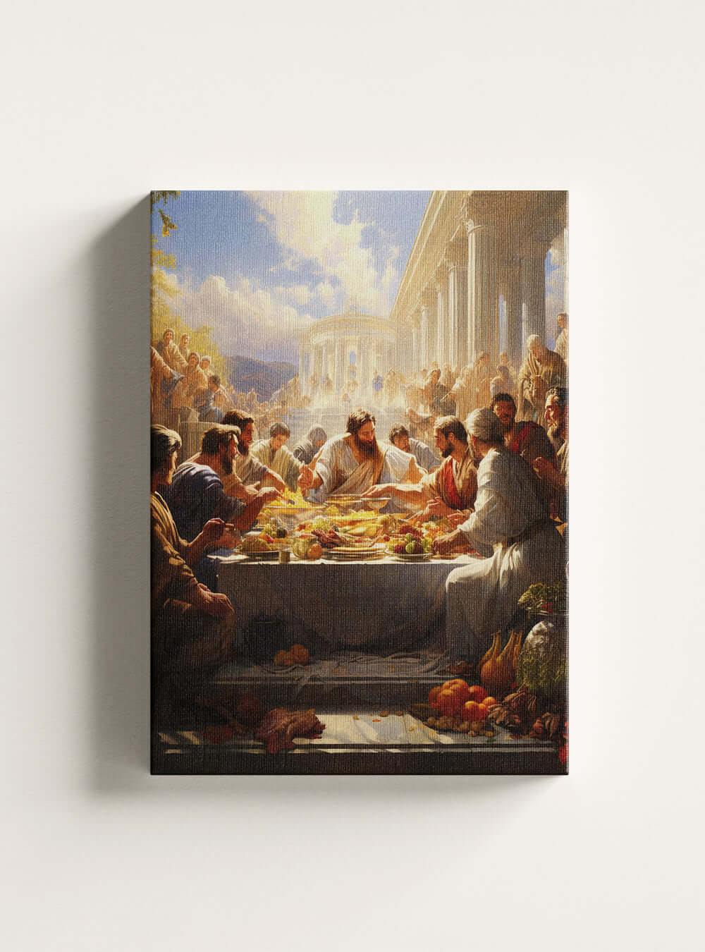 1 Corinthians 10:31 Banquet Scene - Christian Home Decor Canvas Print