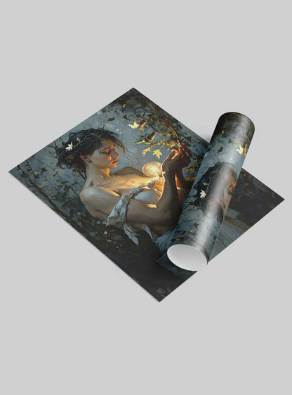 1 Corinthians 13:8 Ethereal Light Woman Christian Posters by Holysteller