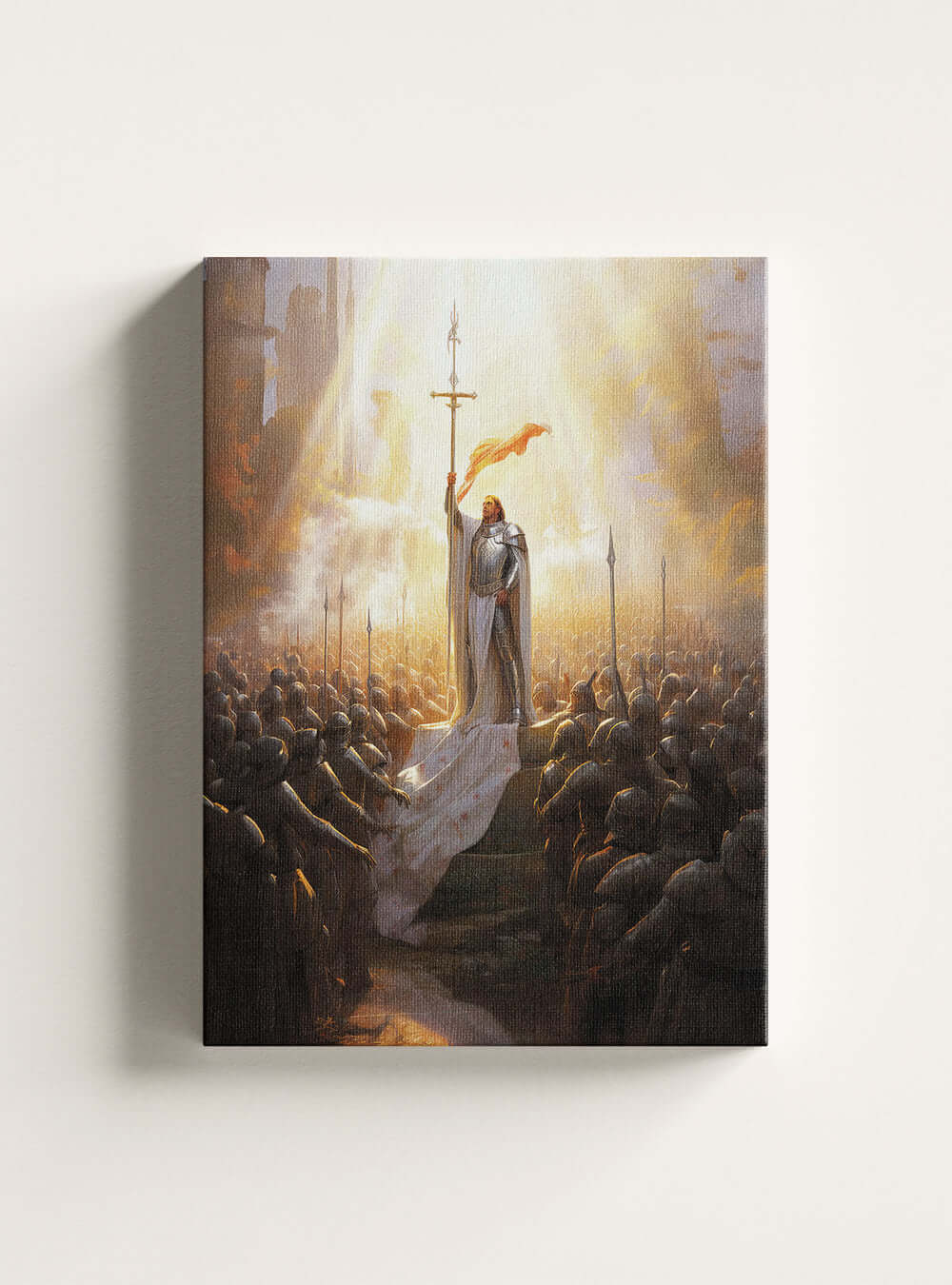 1 Corinthians 16:13 | Radiant Leader Scene | Christian Artwork Canvas Print