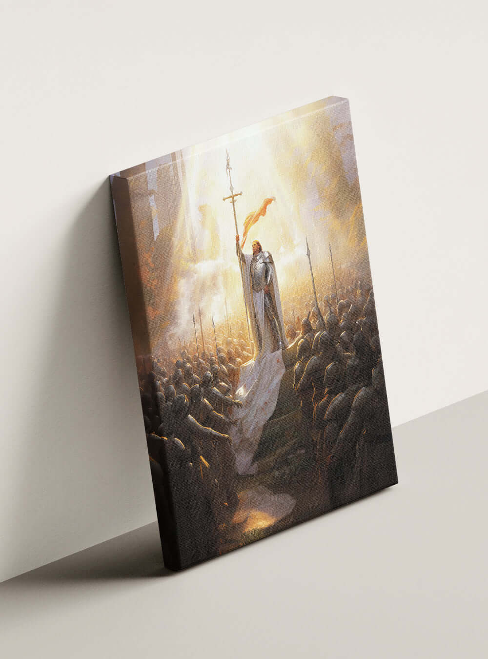 1 Corinthians 16:13 | Radiant Leader Scene | Christian Artwork Canvas Print