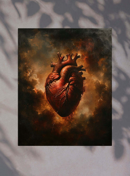 1 Corinthians 6:20 Inspired Anatomical Heart Christian Wall Decor Poster Print