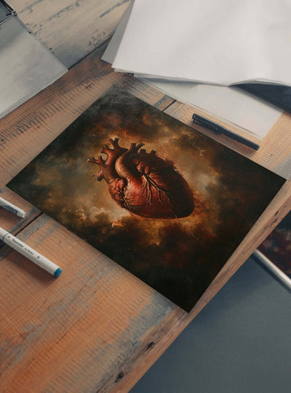 1 Corinthians 6:20 Inspired Anatomical Heart Christian Wall Decor Poster Print