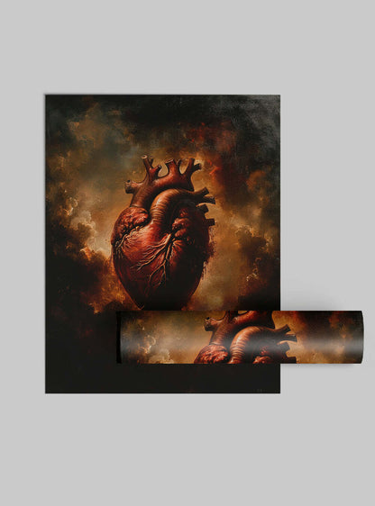 1 Corinthians 6:20 Inspired Anatomical Heart Christian Wall Decor Poster Print