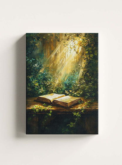 1 John 1:5 Inspired Illuminated Scripture Artistic Canvas by Holysteller