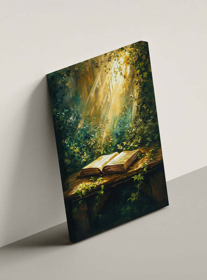 1 John 1:5 Inspired Illuminated Scripture Artistic Canvas by Holysteller