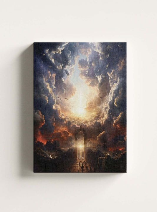 1 John 1:6 Heavenly Gateway | Christian Canvas Art Print