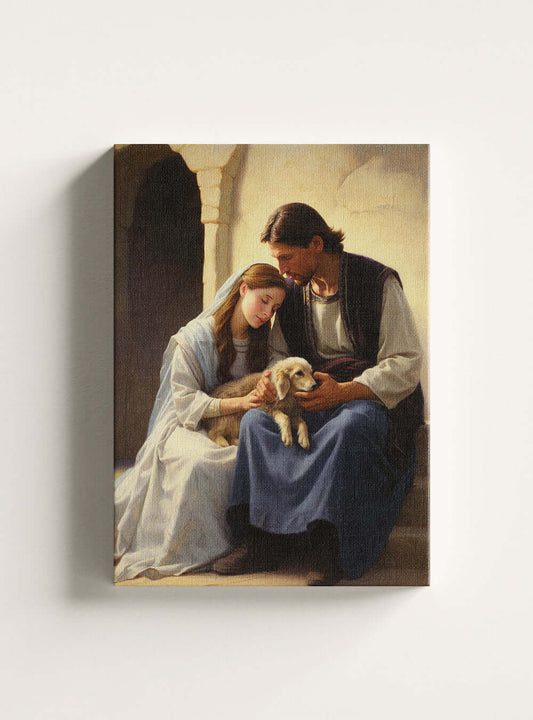 1 John 5:3 Serene Embrace Christian Art Canvas Print