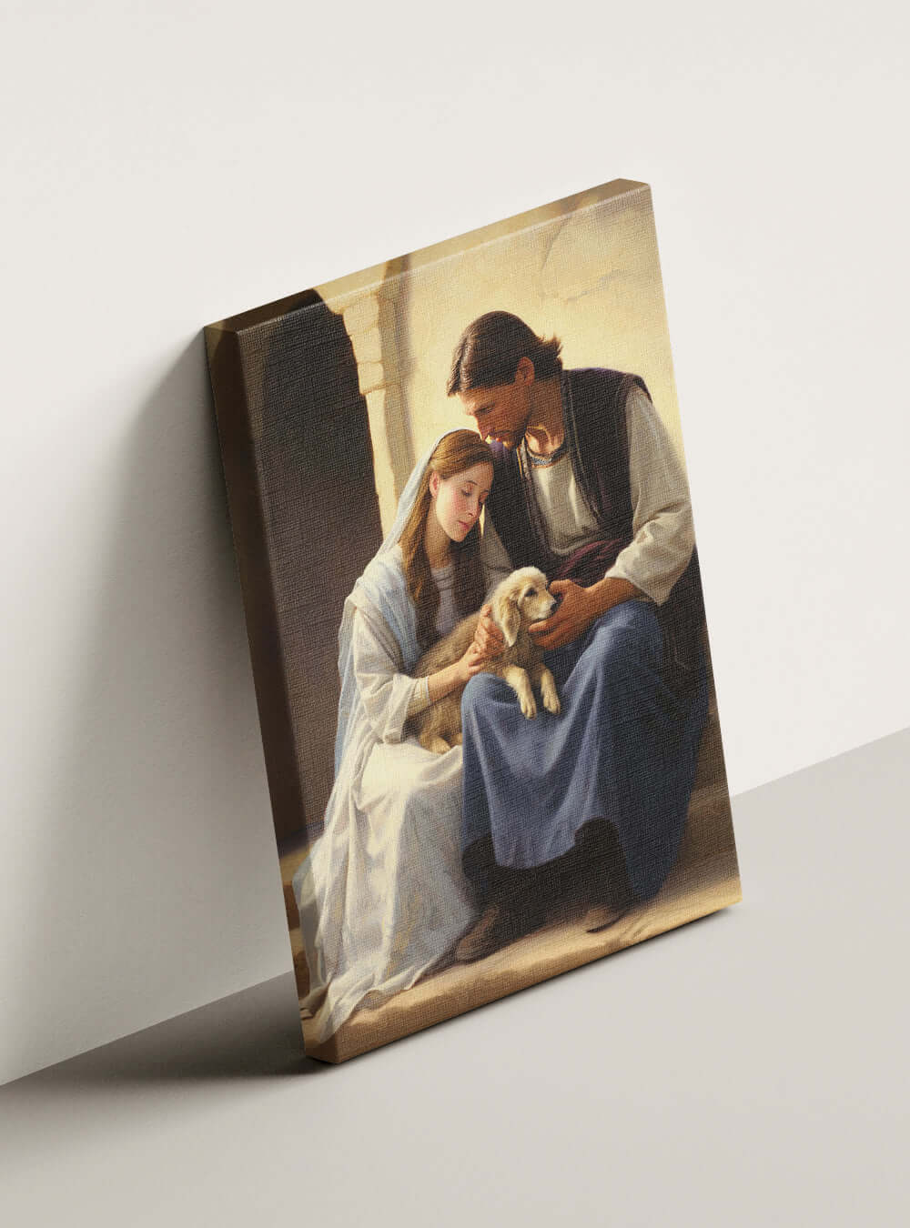 1 John 5:3 Serene Embrace Christian Art Canvas Print