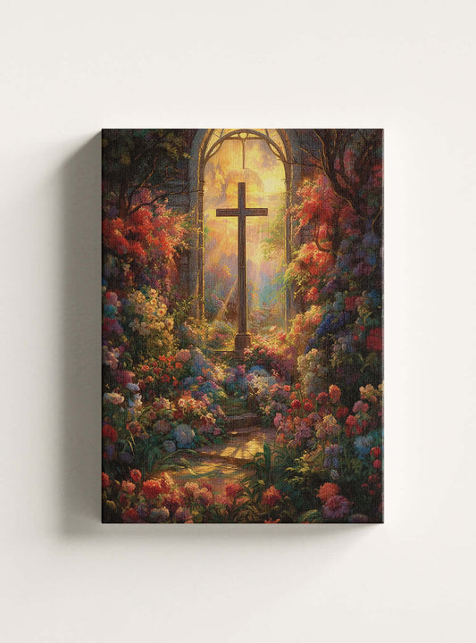 1 Peter 1:3 Serene Faith Walk | Sacred Art Canvas Print