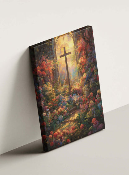 1 Peter 1:3 Serene Faith Walk | Sacred Art Canvas Print