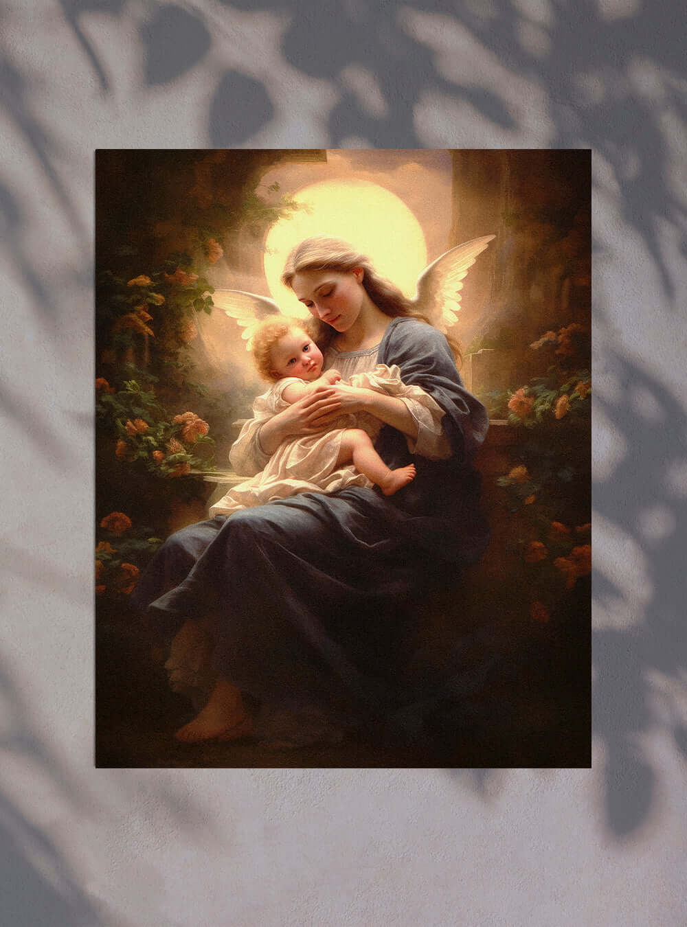 2 Corinthians 1:3 Angelic Embrace Bible Art Poster Print