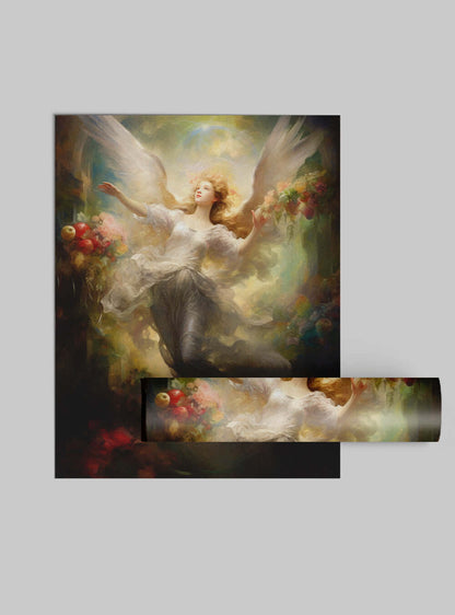 2 Corinthians 13:14 Angelic Figure Christian Wall Poster Print