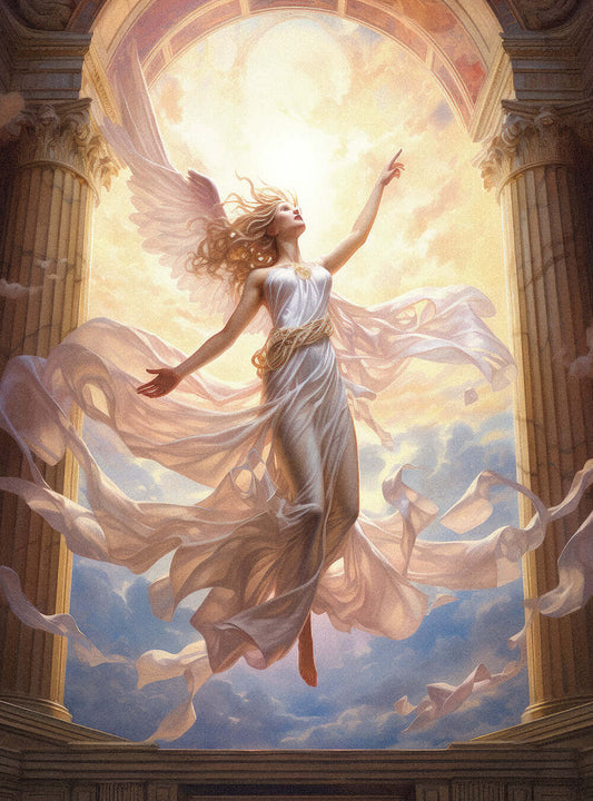 2 Corinthians 3:17 - Angelic Ascension - Bible Art Poster Print