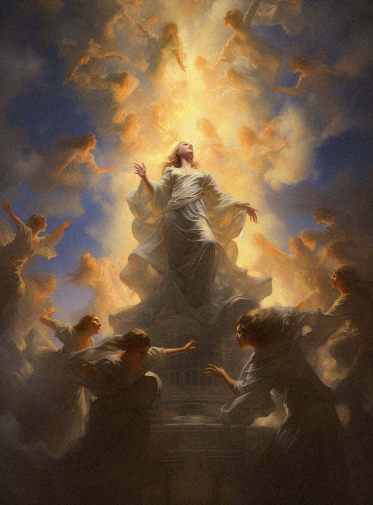 2 Corinthians 3:18 Angelic Ascension | Sacred Art Poster Print