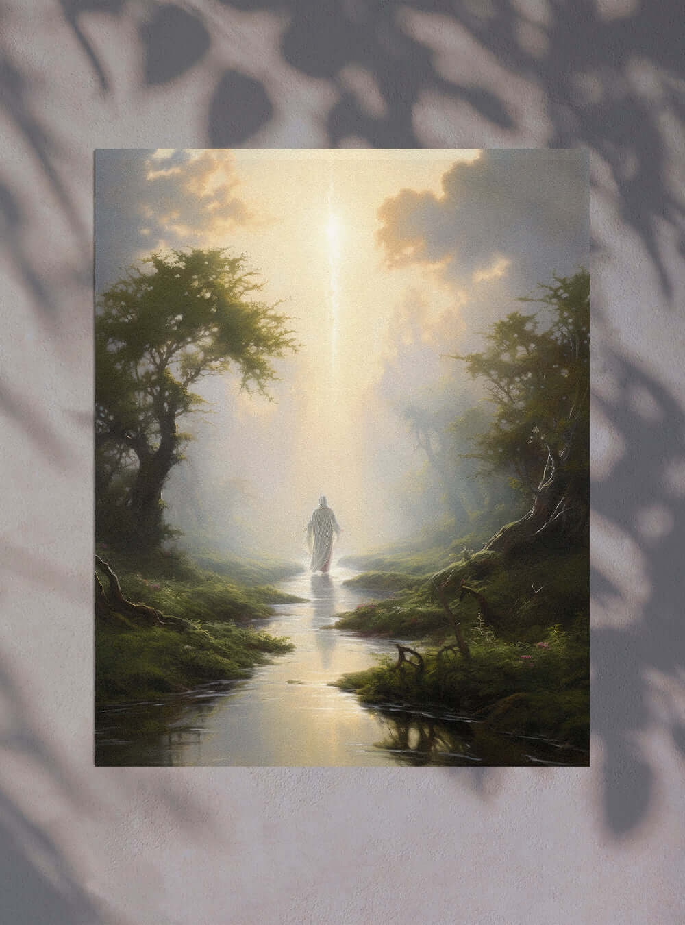 2 Corinthians 5:7 Mystical Figure Christian Artwork Poster Print