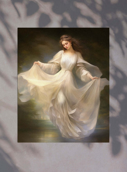 2 Peter 1:3 - Dreamy Lady Bible Art Poster Print