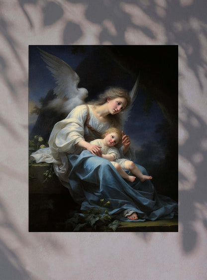 2 Timothy 1:9 Angelic Child Bible Art Poster Print