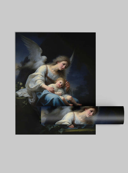 2 Timothy 1:9 Angelic Child Bible Art Poster Print