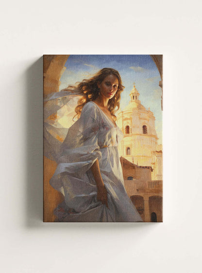 2 Chronicles 15:7 Canvas - Classical Lady Art - Scripture Print