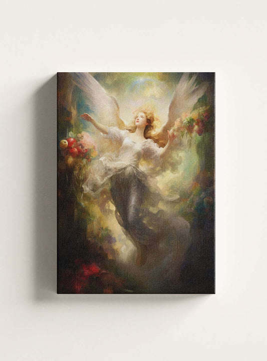 2 Corinthians 13:14 Angelic Figure Christian Wall Canvas Print