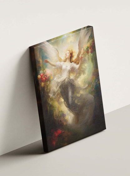 2 Corinthians 13:14 Angelic Figure Christian Wall Canvas Print