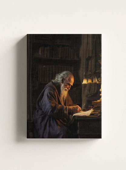 2 Timothy 2:1 Ancient Scholar Bible Verse Canvas Print