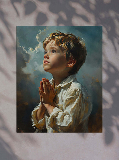 2 Timothy 3:17 Inspirational Child's Prayer Scripture Fine Art Poster Print