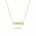 Engraved Bar Necklace Gold Vermeil over Sterling Silver