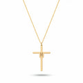 Initial Cross Necklace Gold Vermeil Sterling Silver