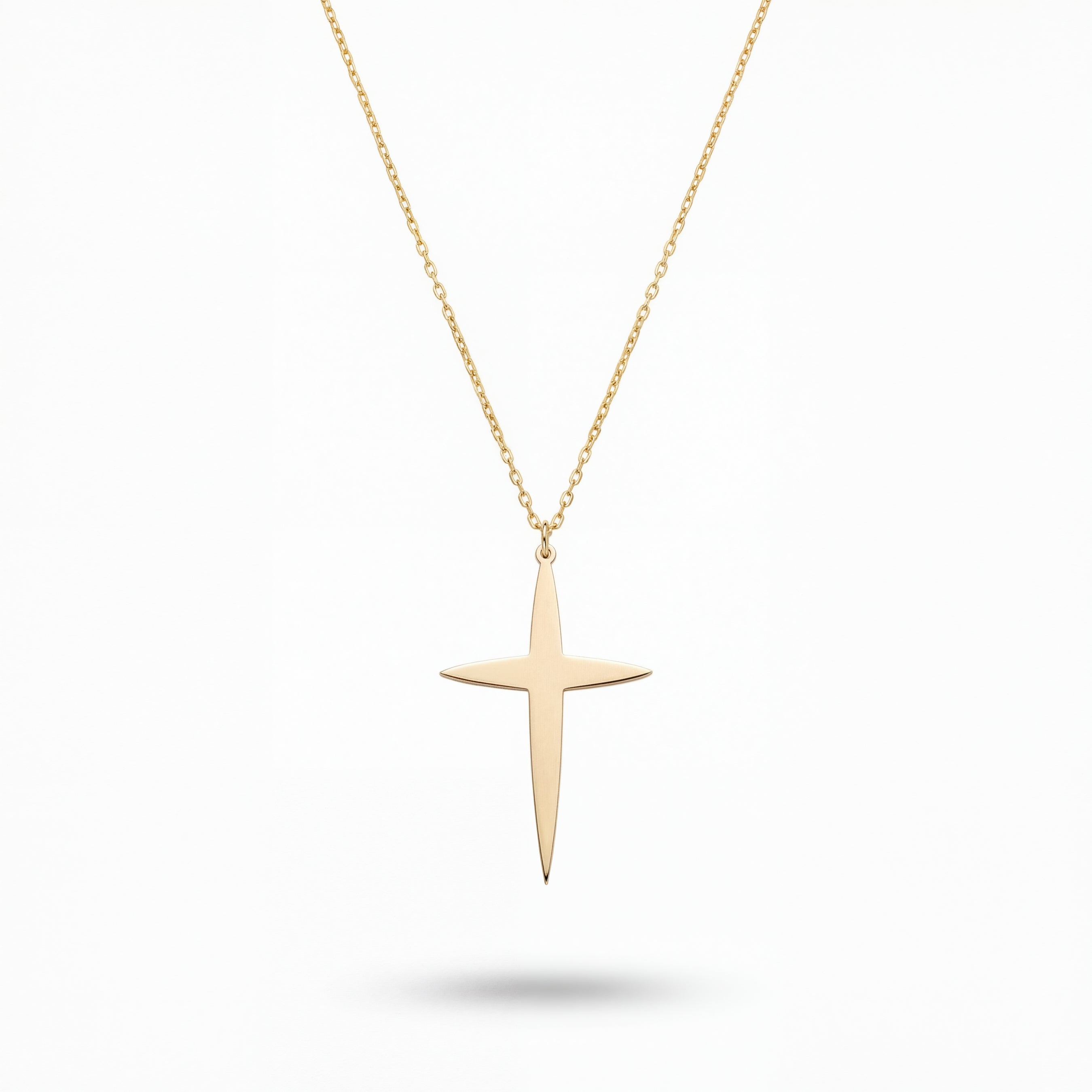 Star Cross Necklace in Gold Vermeil over Sterling Silver
