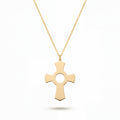Minimalist Axe Cross Necklace 18k Gold Vermeil Sterling Silver