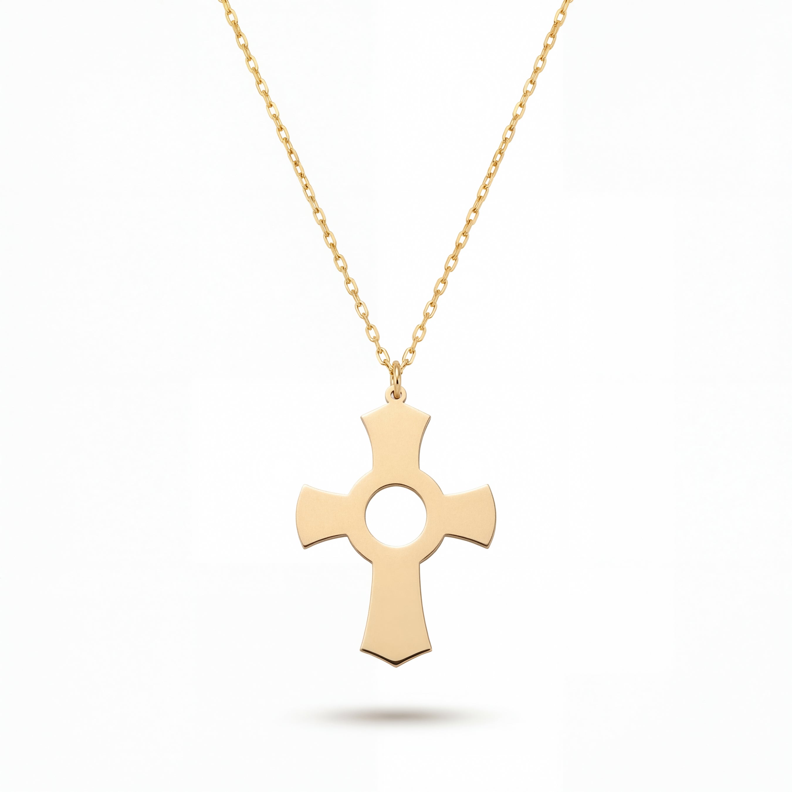 Minimalist Axe Cross Necklace 18k Gold Vermeil Sterling Silver