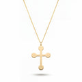 Dot Cross Necklace in Gold Vermeil over Sterling Silver
