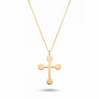 Dot Cross Necklace in Gold Vermeil over Sterling Silver