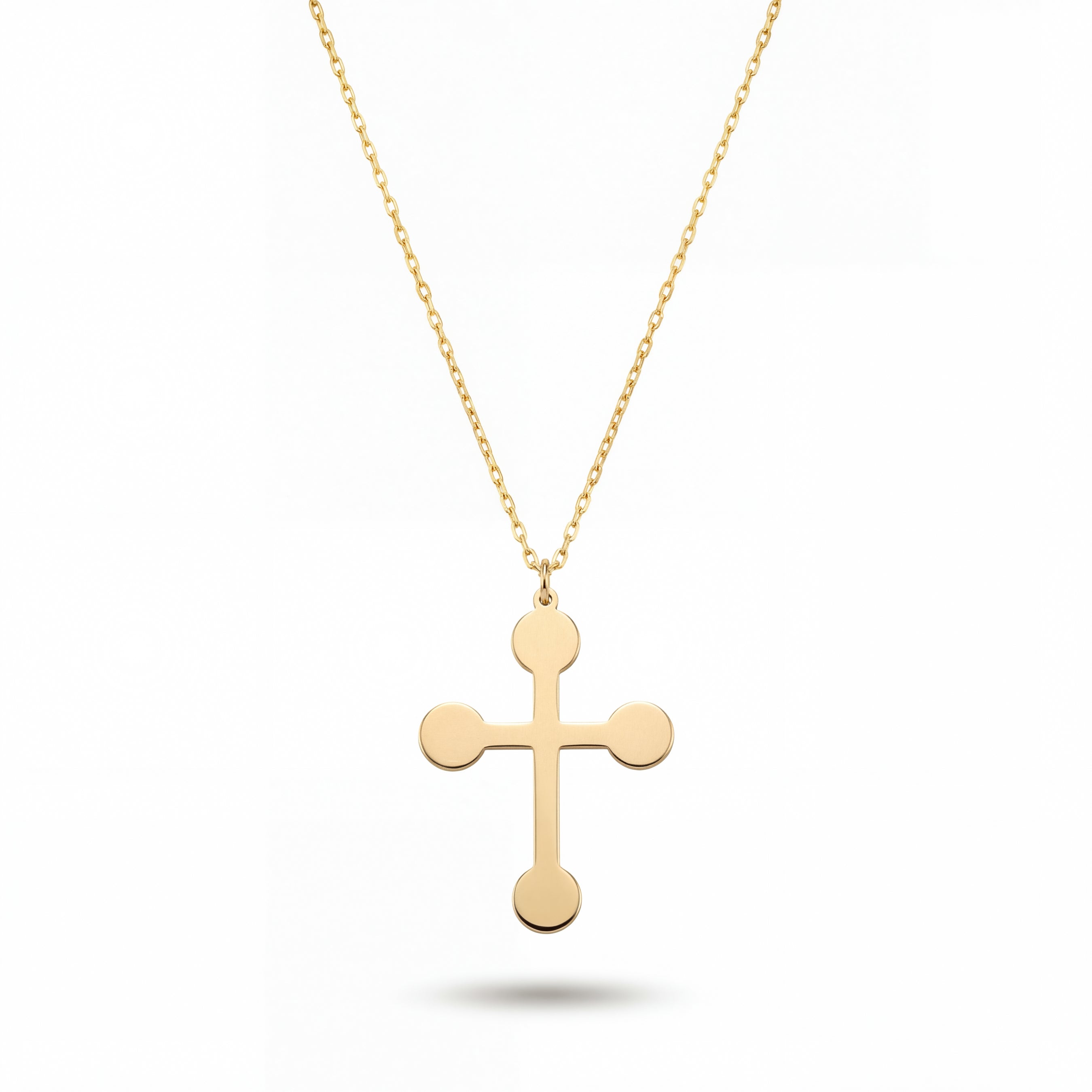 Dot Cross Necklace in Gold Vermeil over Sterling Silver