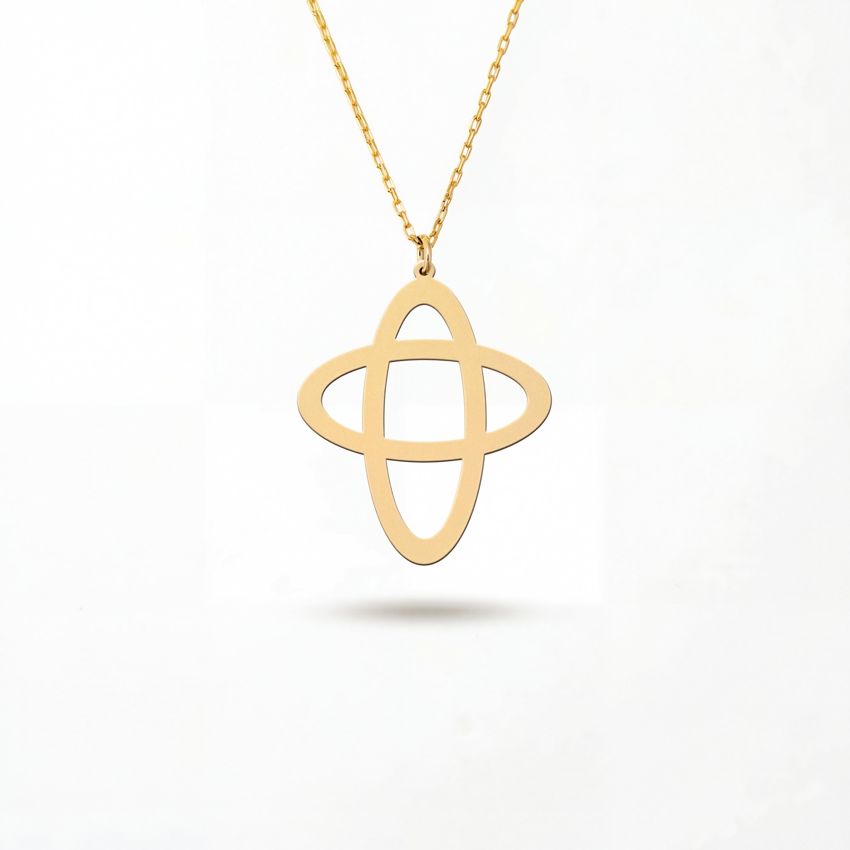 Orbit Cross Necklace Gold Vermeil Over Sterling Silver