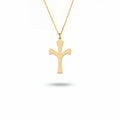 Praying Cross Necklace in 18k Gold Vermeil
