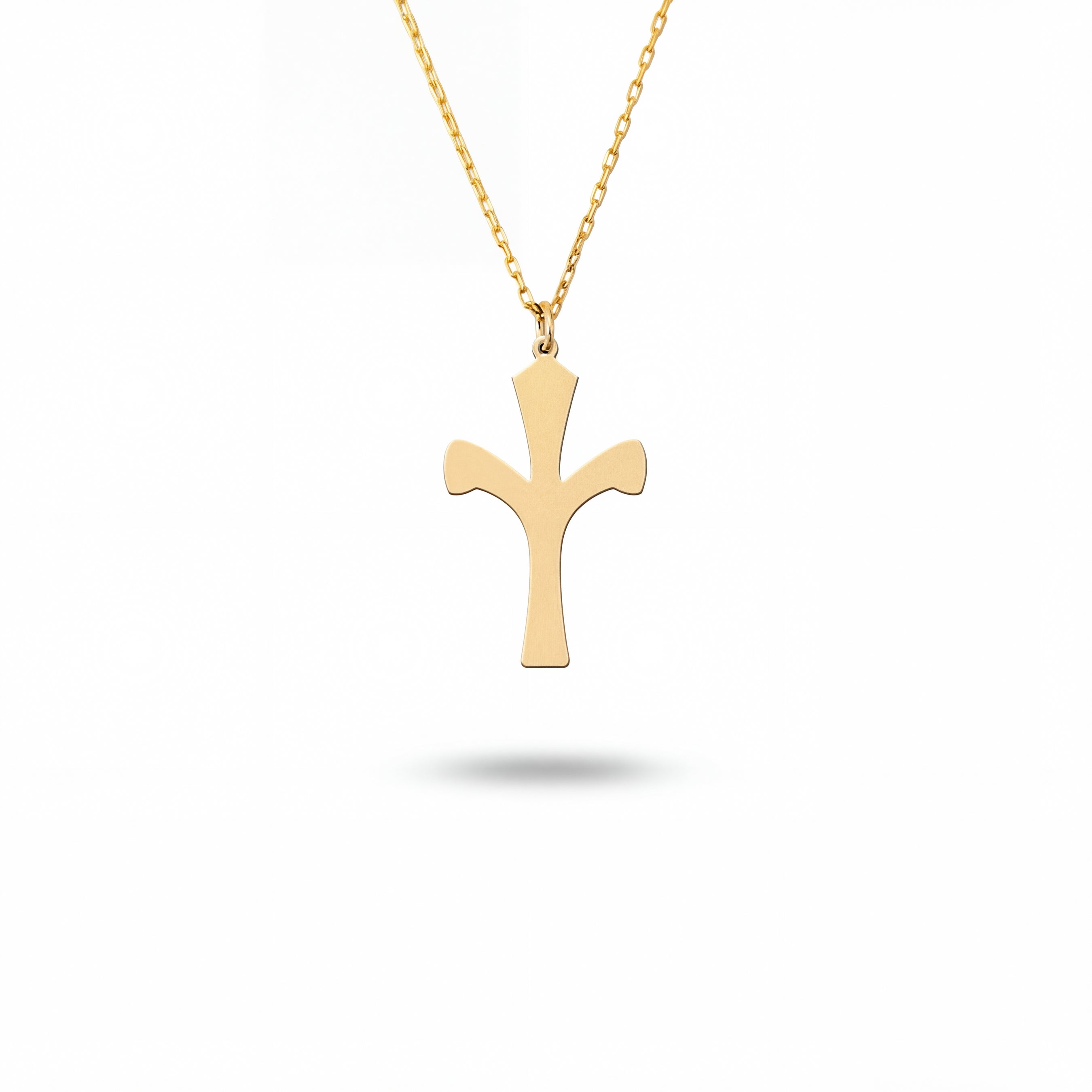 Praying Cross Necklace in 18k Gold Vermeil